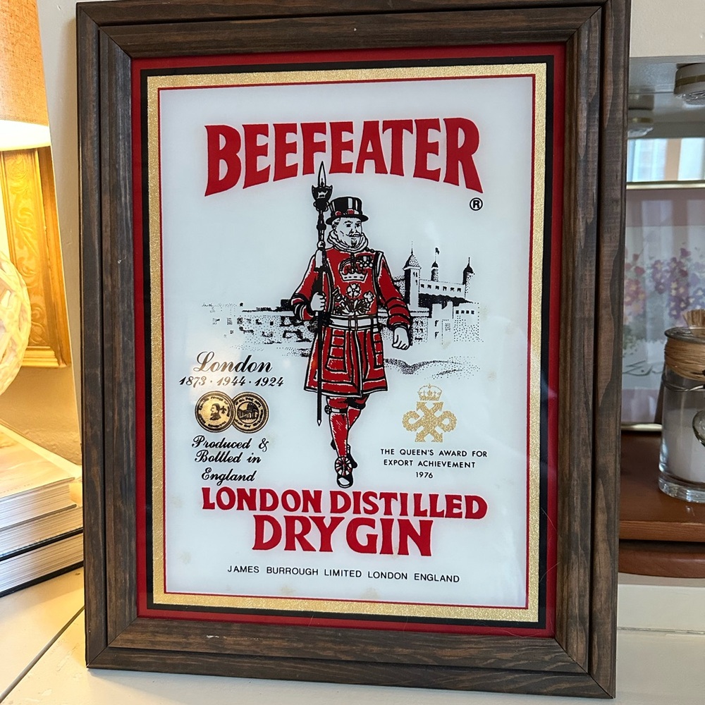 Beefeater London Distilled Dry Gin Framed Sign